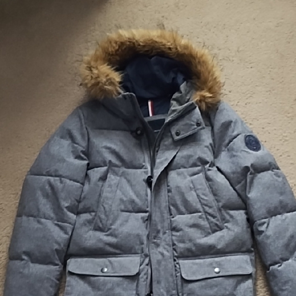 Men's Gray Hooded Jacket
